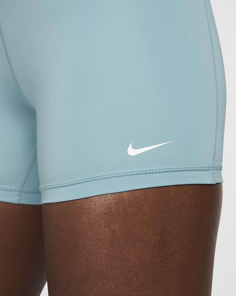 Shorts de 13 cm para mujer Nike Pro 365 - Denim turquesa/Blanco