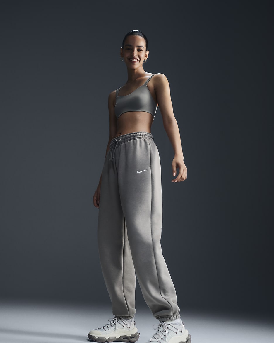 Nike Sportswear Phoenix Fleece Women's High-Waisted Oversized Sweatpants - Light Army/Sail