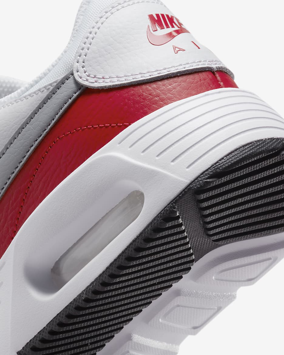 Chaussure Nike Air Max SC pour homme - Blanc/University Red/Noir/Wolf Grey