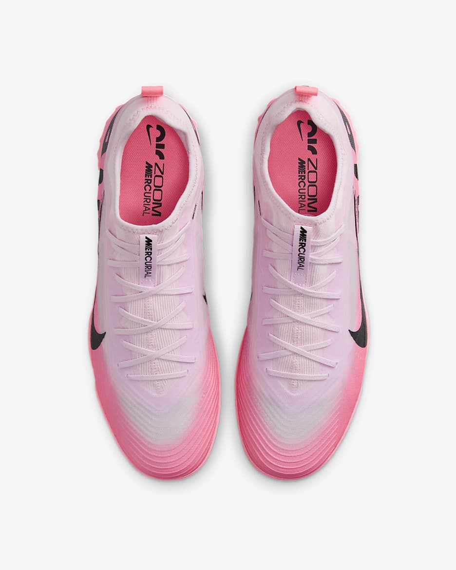 Tacos de fútbol TF de corte low Nike Mercurial Vapor 15 Pro - Espuma rosa/Negro