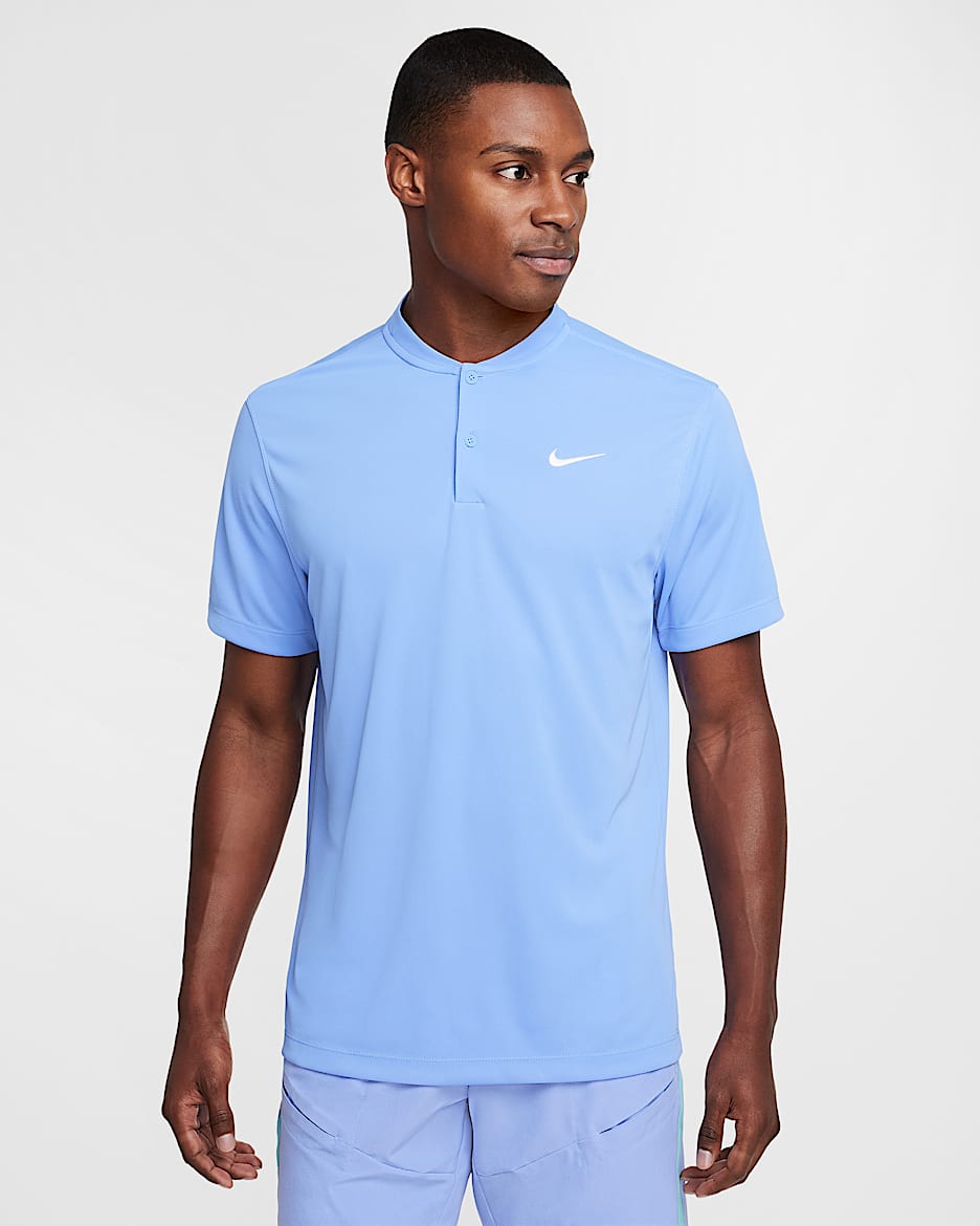 NikeCourt Dri-FIT Men's Tennis Blade Polo - Royal Pulse/White
