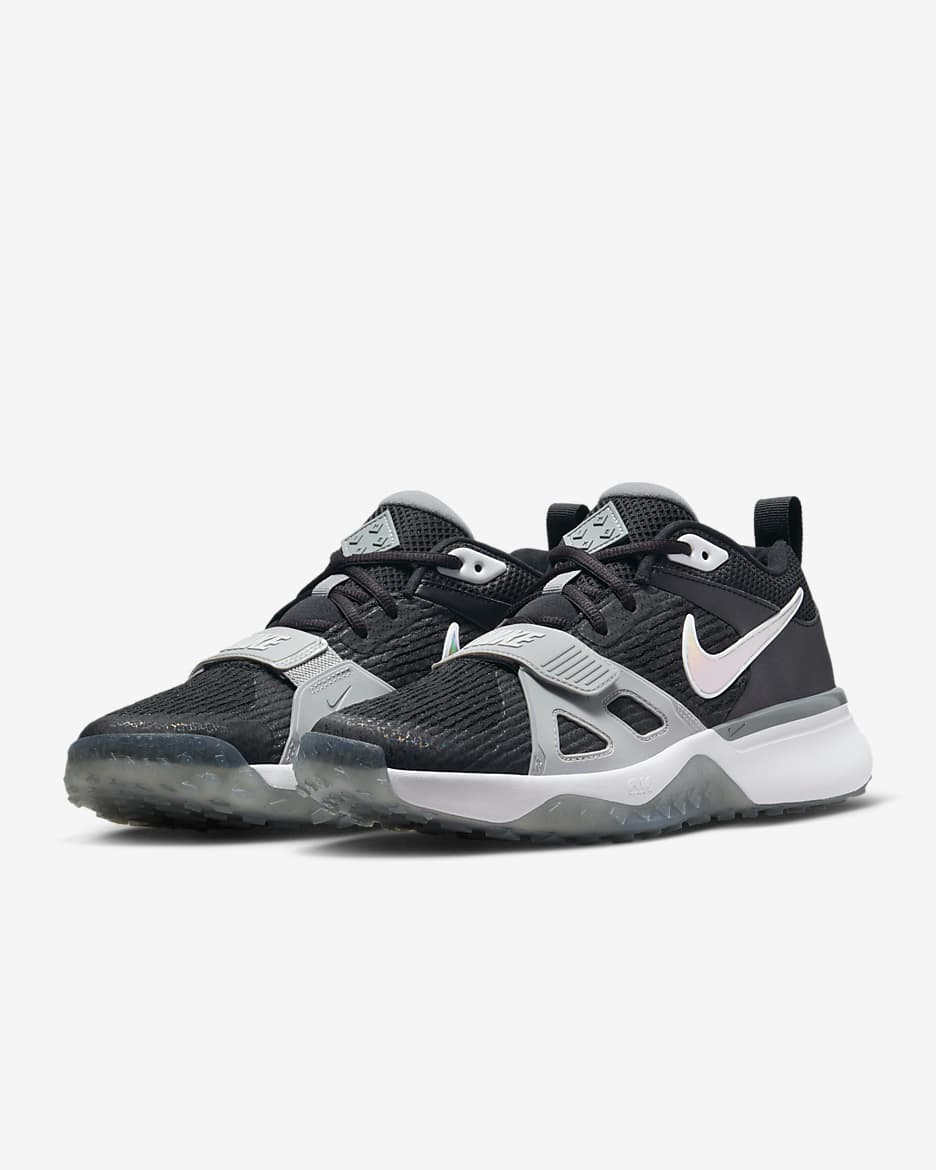 Tenis de béisbol para hombre Nike Air Zoom Diamond Elite Turf - Negro/Gris lobo/Gris azulado/Blanco