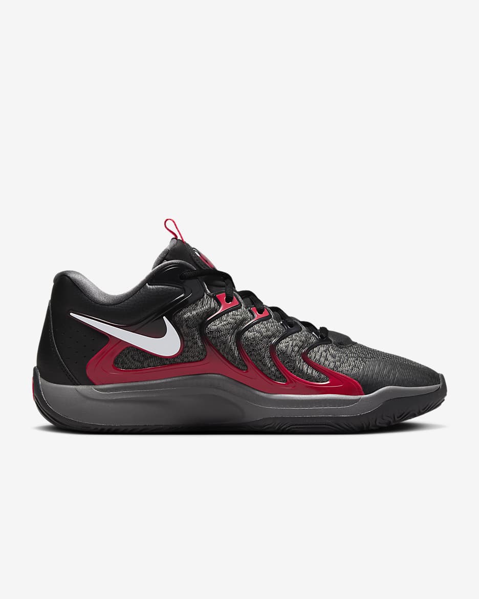 Tenis de básquetbol KD17 - Negro/Gris hierro/Rojo universitario/Blanco