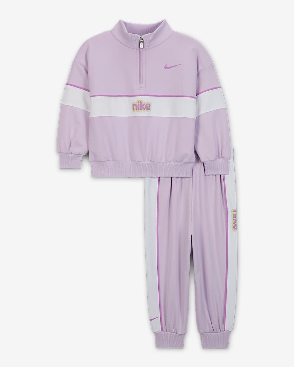 Nike E1D1 Baby Quarter-Zip Top and Pants Set - Doll
