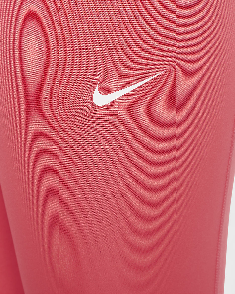 Nike Pro Dri-FIT Older Kids' (Girls') Leggings - Aster Pink/White