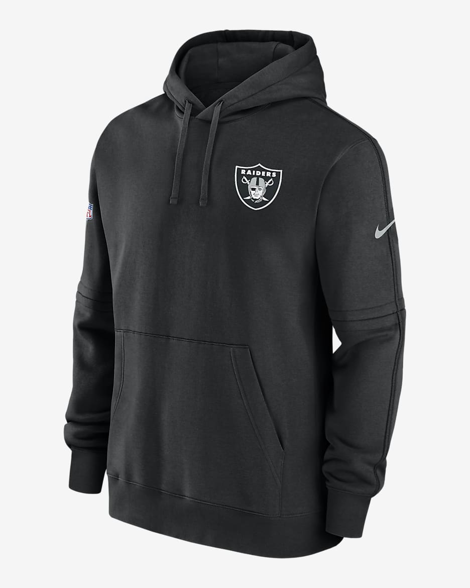 Las Vegas Raiders Sideline Club Nike NFL-hoodie voor heren - Zwart