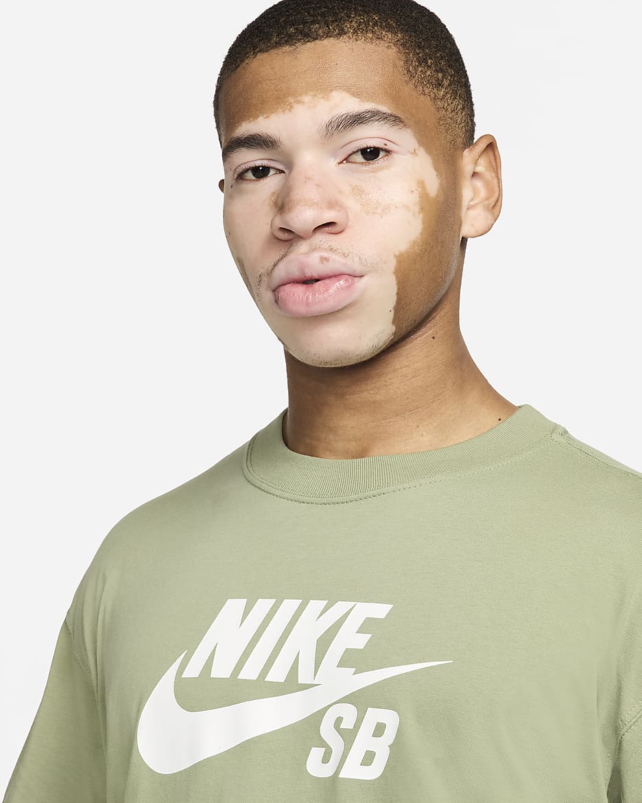 Nike SB Men's Logo Skate T-Shirt - Oil Green