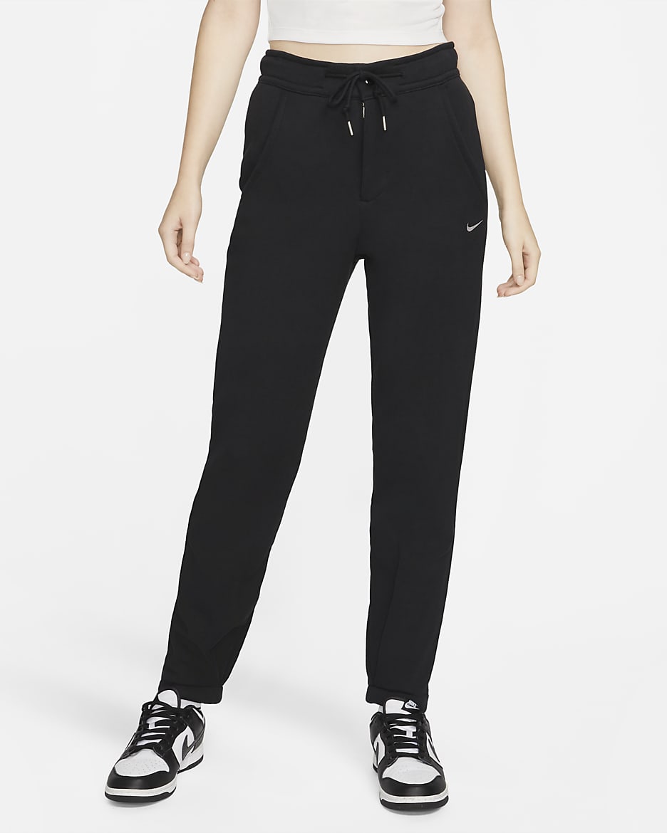 Nike Sportswear Modern Fleece French-Terry-Hose mit hohem Taillenbund für Damen - Schwarz/Flat Pewter