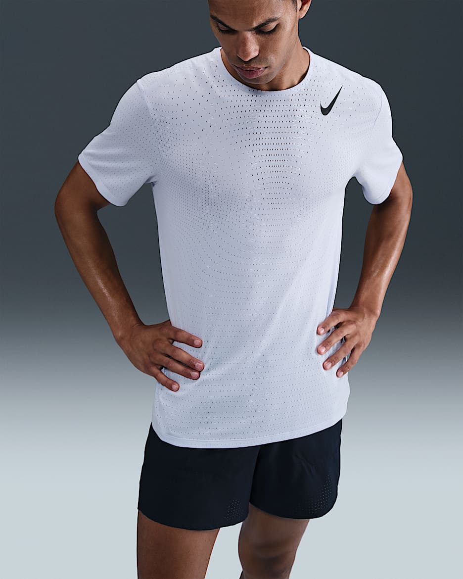 Nike AeroSwift Men's Dri-FIT ADV Short-Sleeve Running Top - Ghost/Black