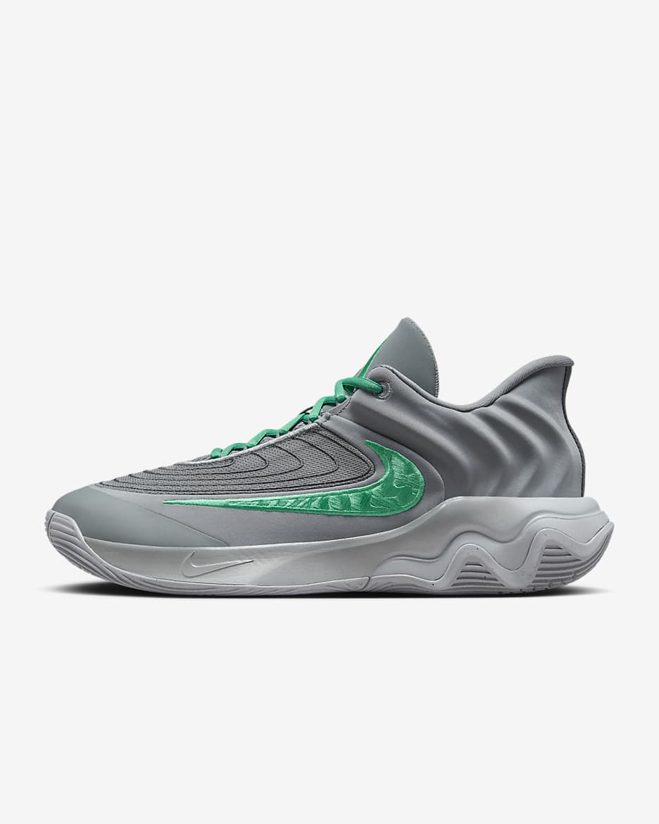 Giannis Immortality 4 Basketball Shoes - Smoke Grey/Wolf Grey/Dark Smoke Grey/Stadium Green