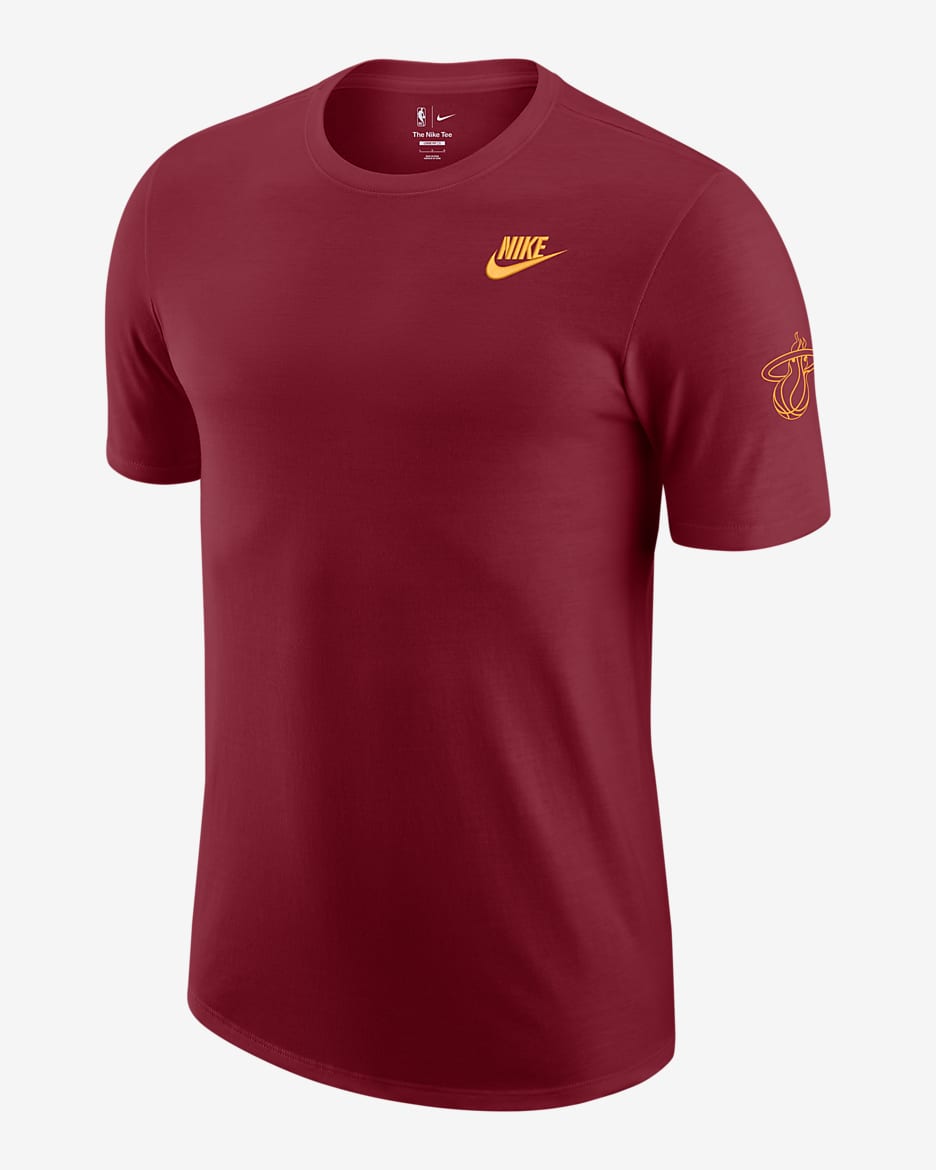 Playera Nike de la NBA para hombre Miami Heat Essential Club - Rojo duro