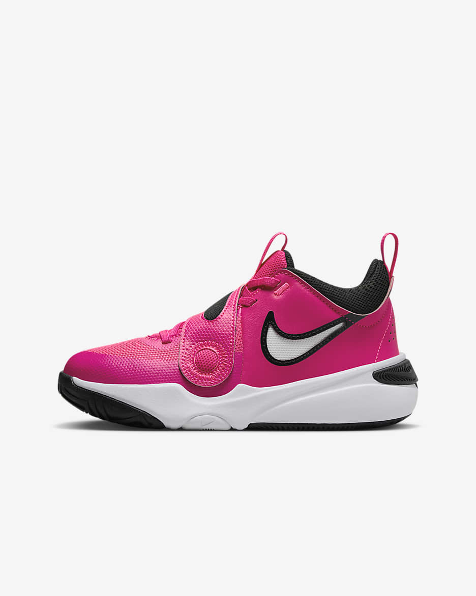Nike Team Hustle D 11 Big Kids' Basketball Shoes - Fierce Pink/Black/Playful Pink/White