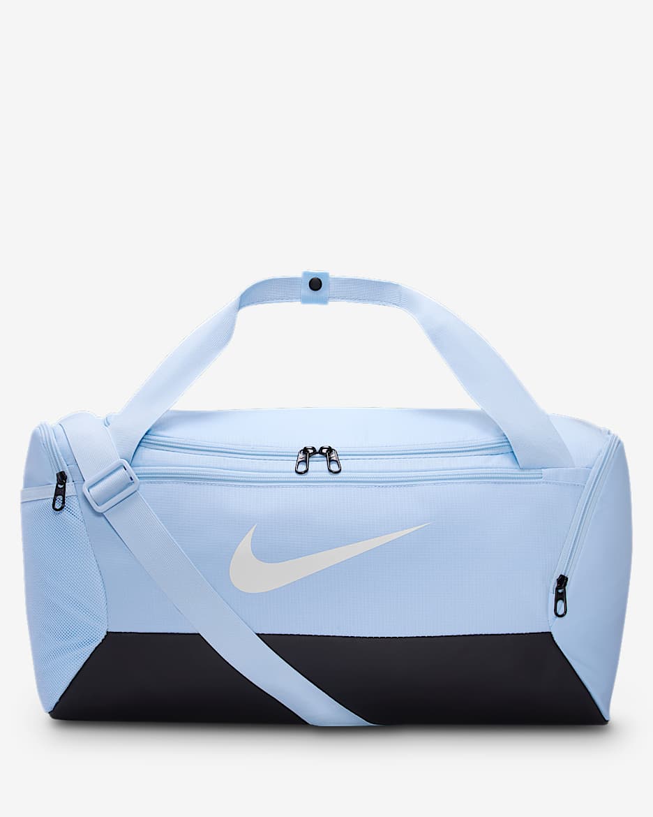 Nike Brasilia Sporttasche fürs Training (klein, 41 l) - Celestine Blue/Schwarz/Weiß