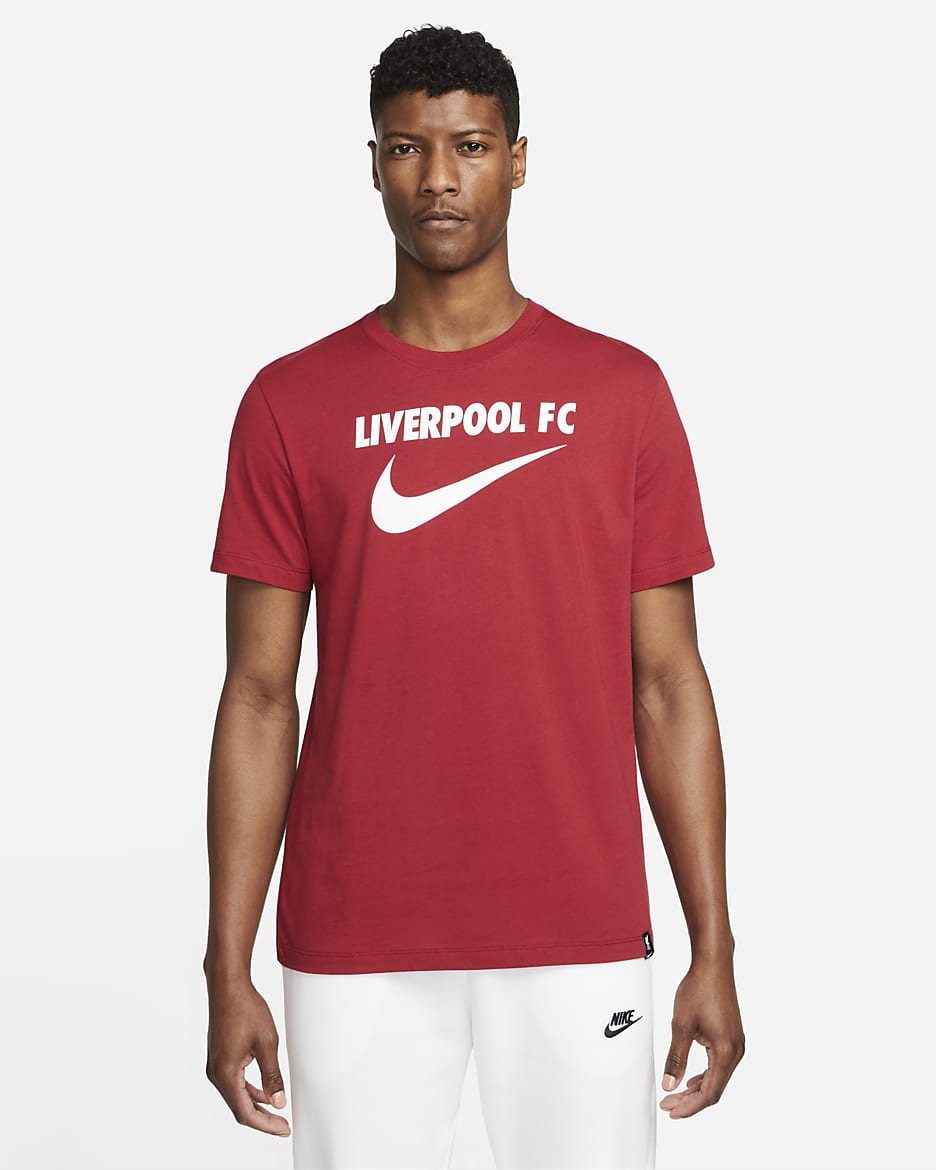 Liverpool F.C. Swoosh Men's Nike Football T-Shirt - Tough Red