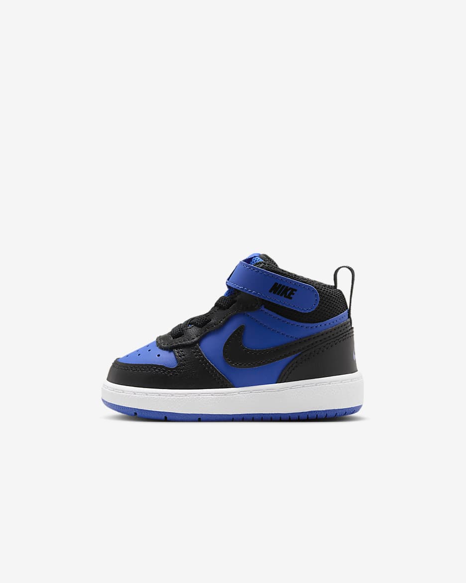 Tenis para bebé e infantil Nike Court Borough Mid 2 - Royal juego/Blanco/Negro