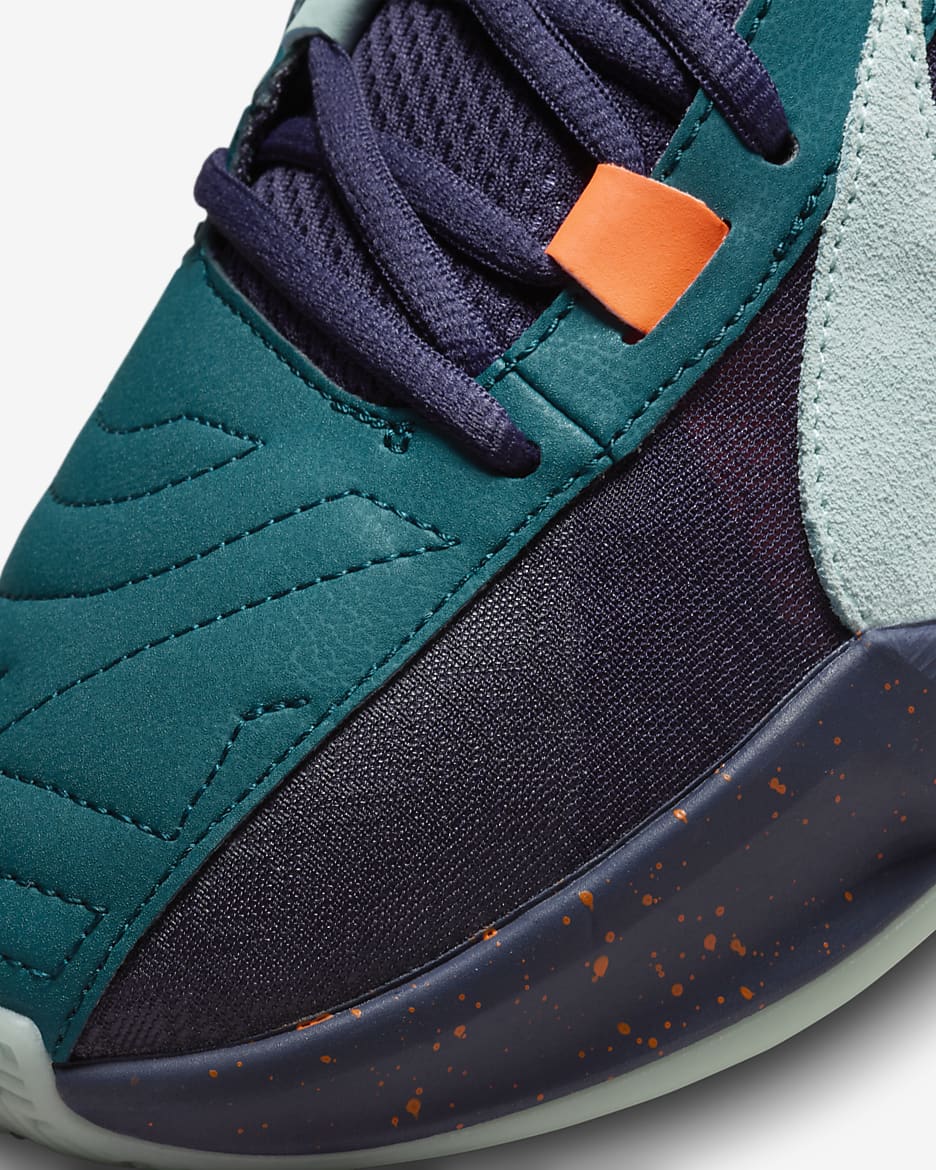 Tenis de básquetbol Giannis Freak 5 - Azul verdoso geoda/Morado tinta/Naranja total/Jade hielo