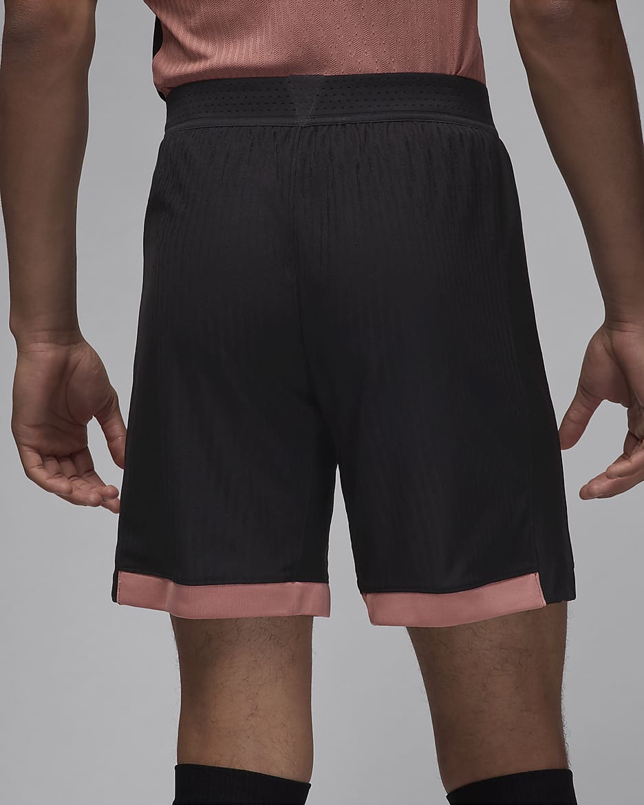 Paris Saint-Germain 2024/25 Match Third Jordan Dri-FIT ADV Authentic-fodboldshorts til mænd - sort/Rust Pink/Rust Pink