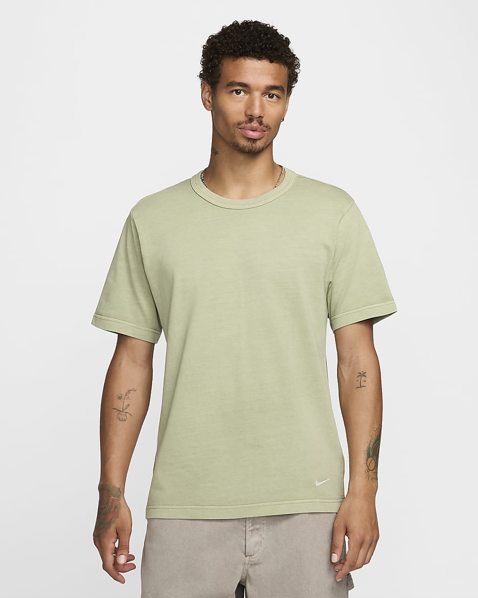 Nike Life Men's Short-Sleeve Knit Top - Oil Green/Oil Green