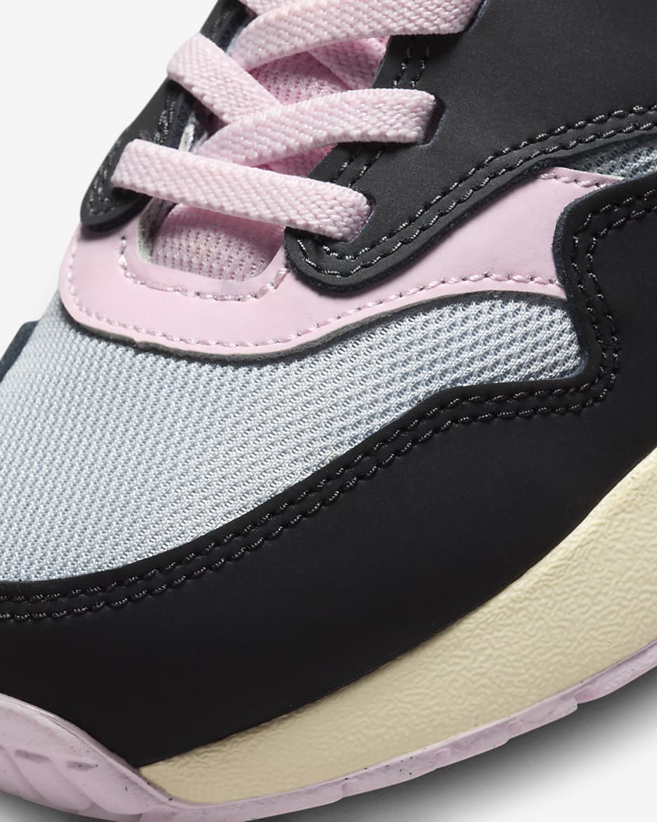 Nike Air Max 1 EasyOn Younger Kids' Shoes - Black/Anthracite/Pink Foam/Summit White