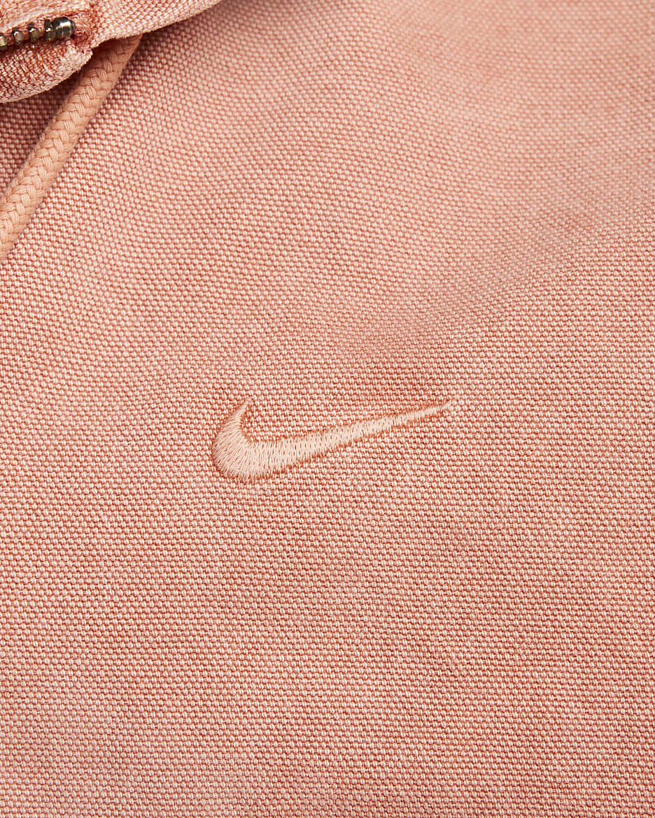 Pánská bunda Nike Life bez podšívky se zipem po celé délce - Amber Brown/Amber Brown