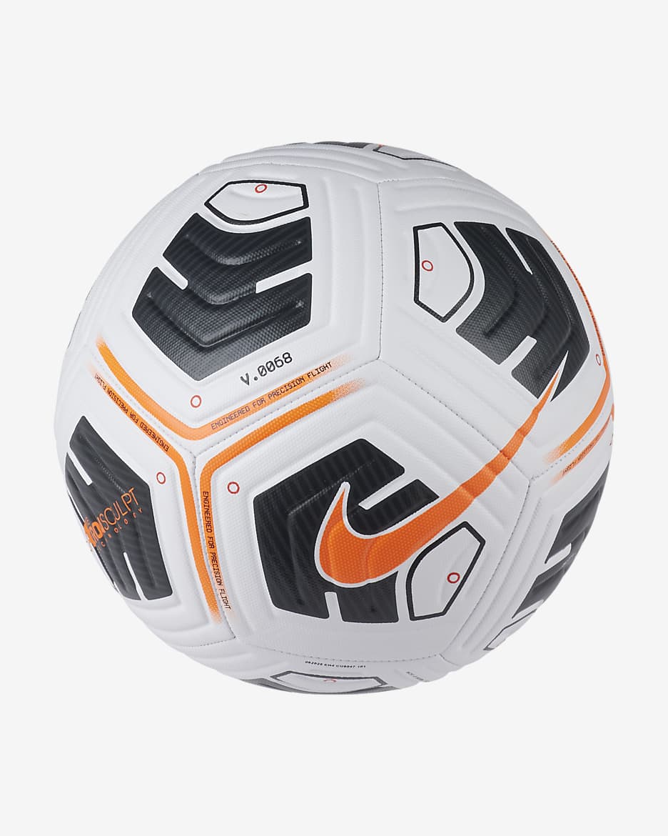 Bola de futebol Nike Academy - Branco/Preto/Laranja Total