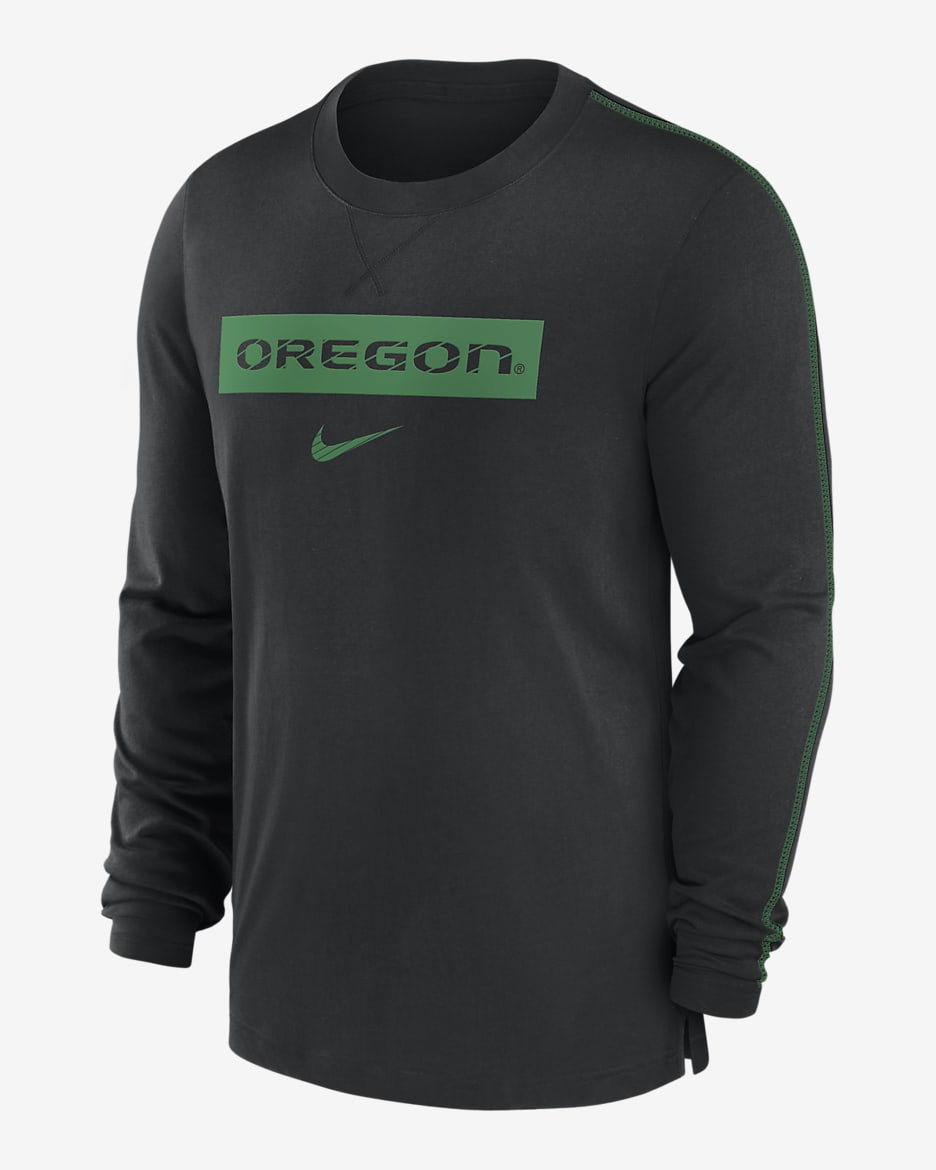 Oregon Ducks Sideline Player Men's Nike Dri-FIT College T-Shirt - Black