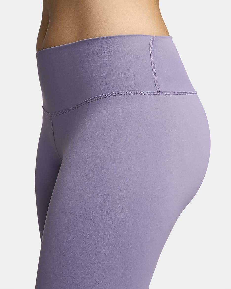 Nike One Caprilegging met hoge taille voor dames - Daybreak/Zwart