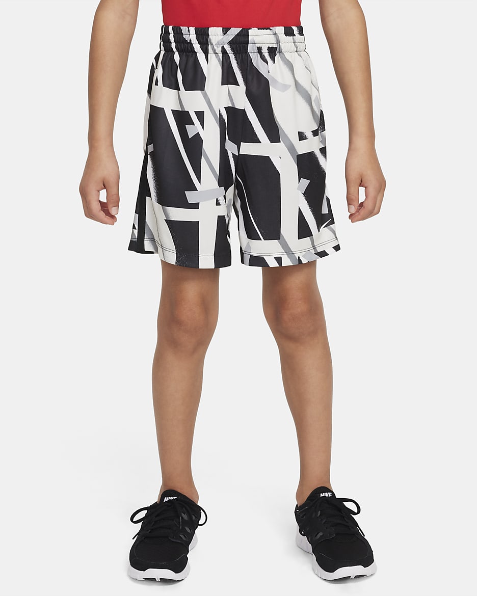 Nike Dri-FIT Older Kids' Shorts - Black/Black/White