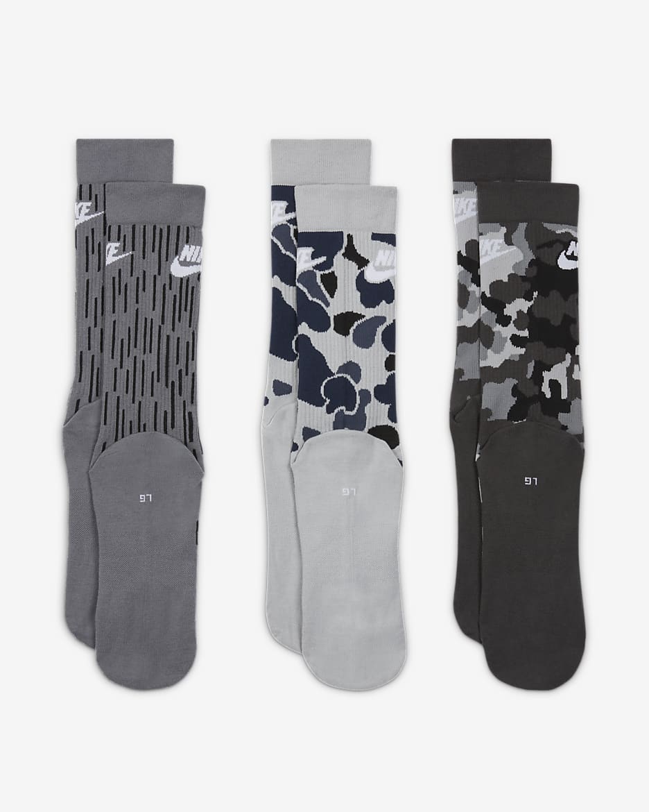 Nike Everyday Essential Crew Socks (3 Pairs) - Multi-Colour