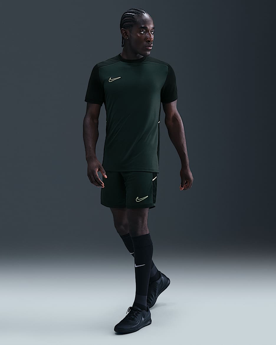 Pánské fotbalové kraťasy Nike Academy Dri-FIT - Seaweed/Černá/Limelight