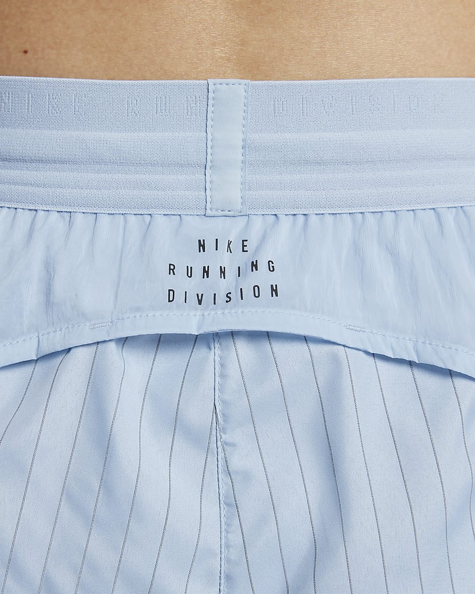 Nike Running Division Women's Mid-Rise 8cm (approx.) Brief-Lined Running Shorts - Light Armoury Blue