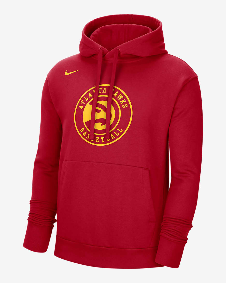 Atlanta Hawks Essential Men's Nike NBA Fleece Pullover Hoodie - University Red