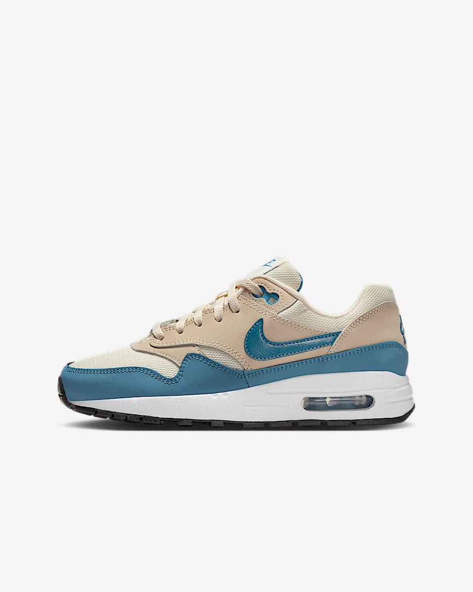 Air Max 1 Zapatillas - Niño/a - Soft Pearl/Smokey Blue/Negro/Caqui claro