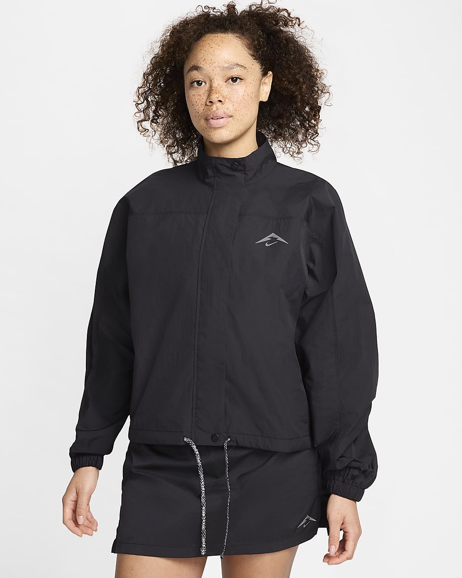 Nike Trail Repel-Laufjacke mit UV-Schutz für Damen - Schwarz/Dark Smoke Grey