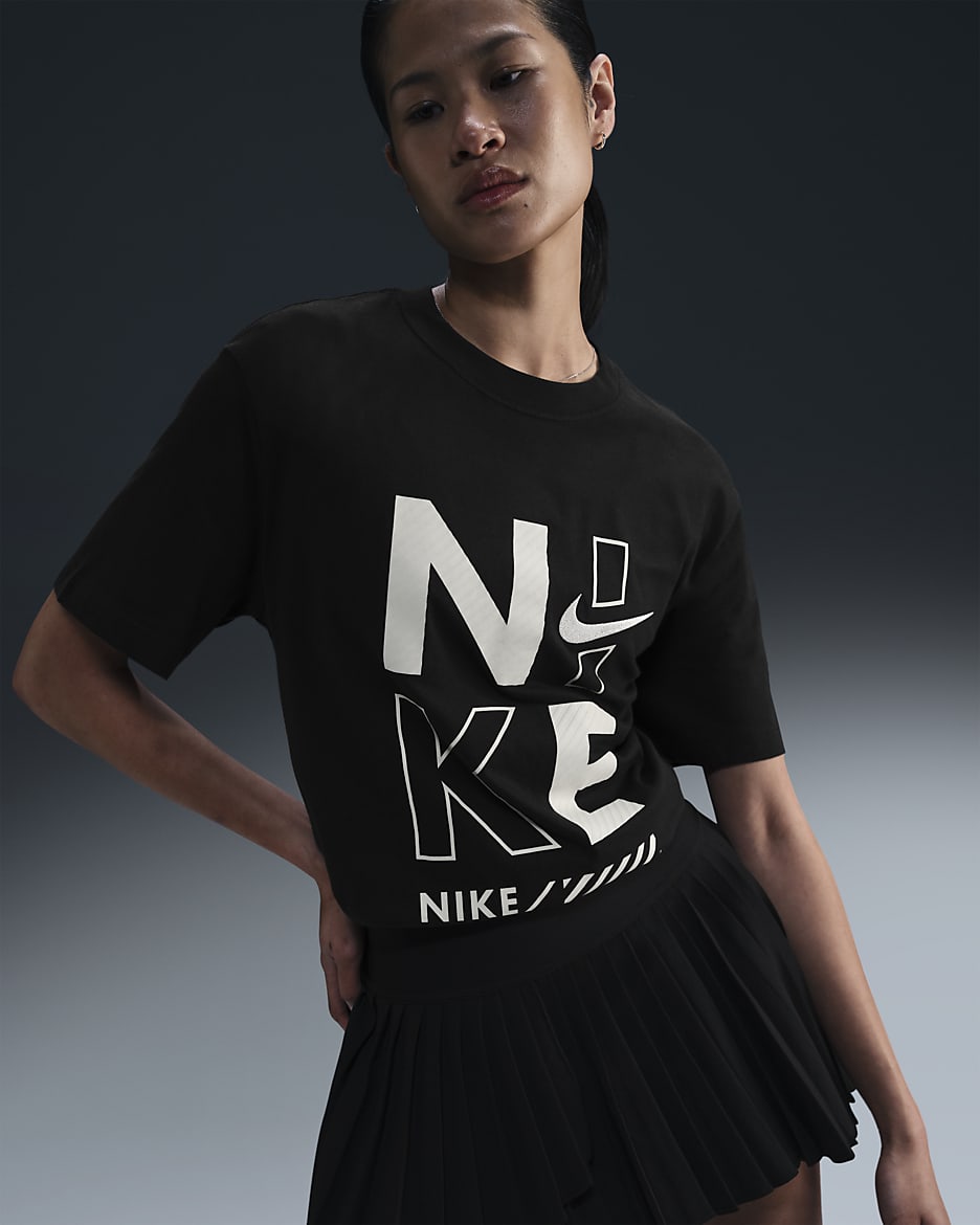 Nike Sportswear Damen-T-Shirt - Schwarz