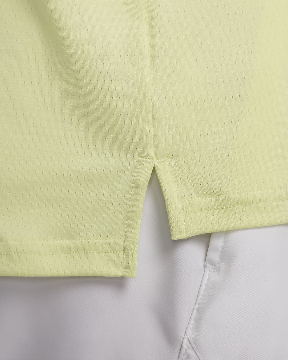 Polo de tennis Dri-FIT NikeCourt Advantage pour homme - Life Lime/Cyber/Noir