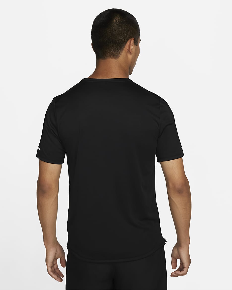 Nike Dri-FIT UV Miler Run Division Men's Short-Sleeve Graphic Running Top - Black