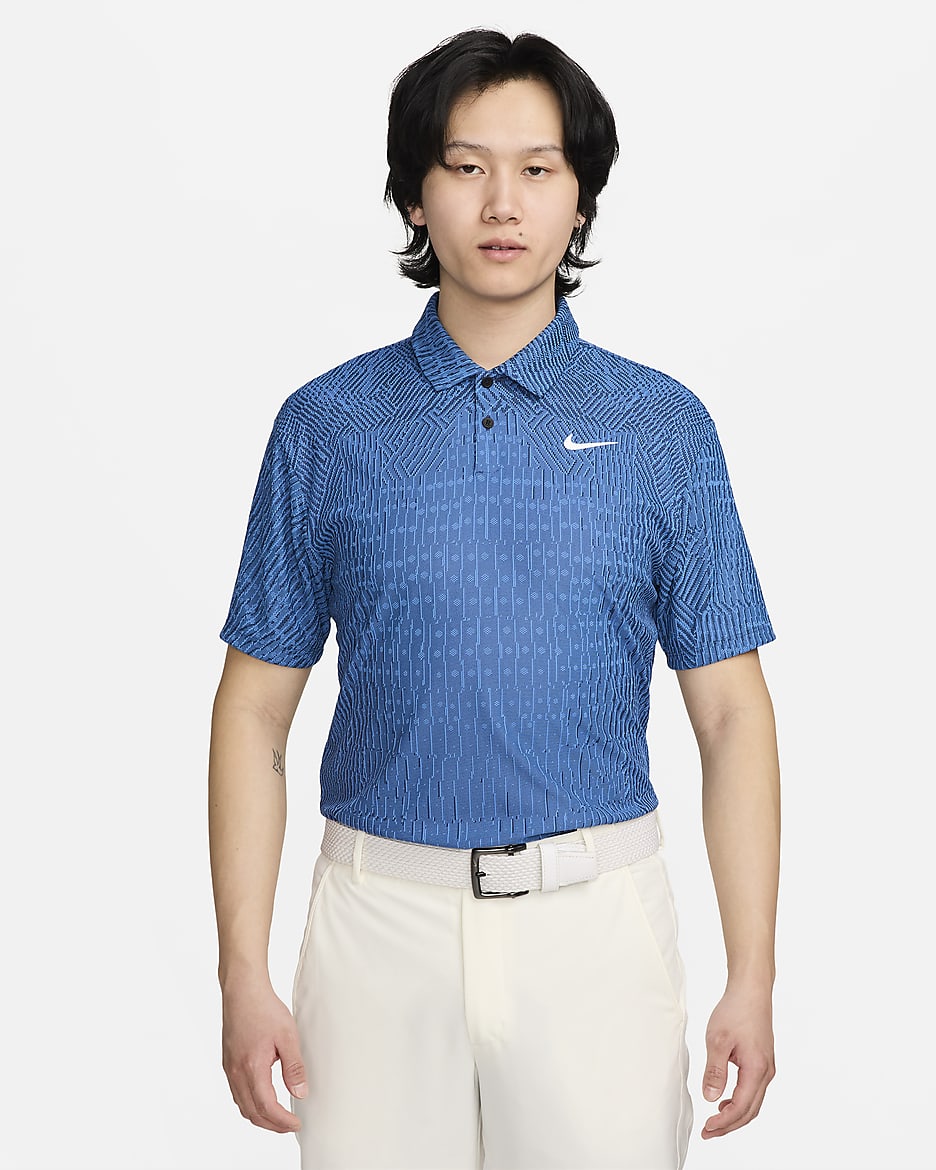 ナイキ ツアー メンズ Dri-FIT ADV ゴルフポロ - スターブルー/ミッドナイトネイビー/ホワイト