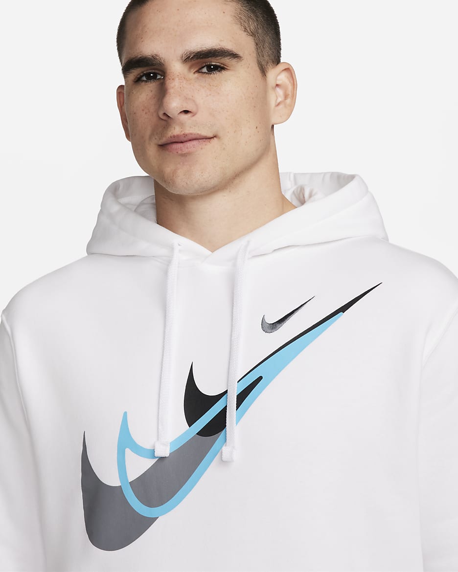 Sweat à capuche en tissu Fleece Nike Sportswear pour homme - Blanc