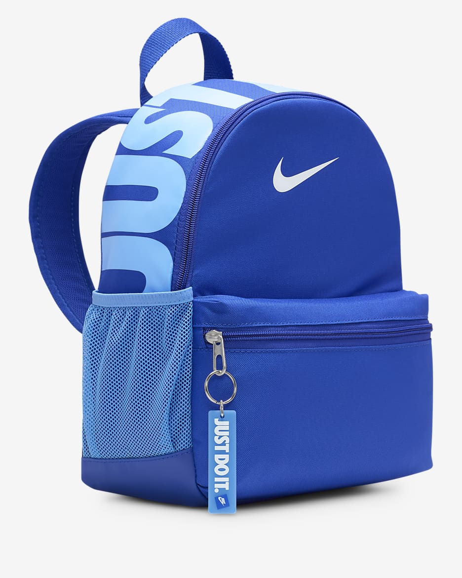 Mini sac à dos Nike Brasilia JDI pour enfant (11 L) - Game Royal/University Blue/Blanc