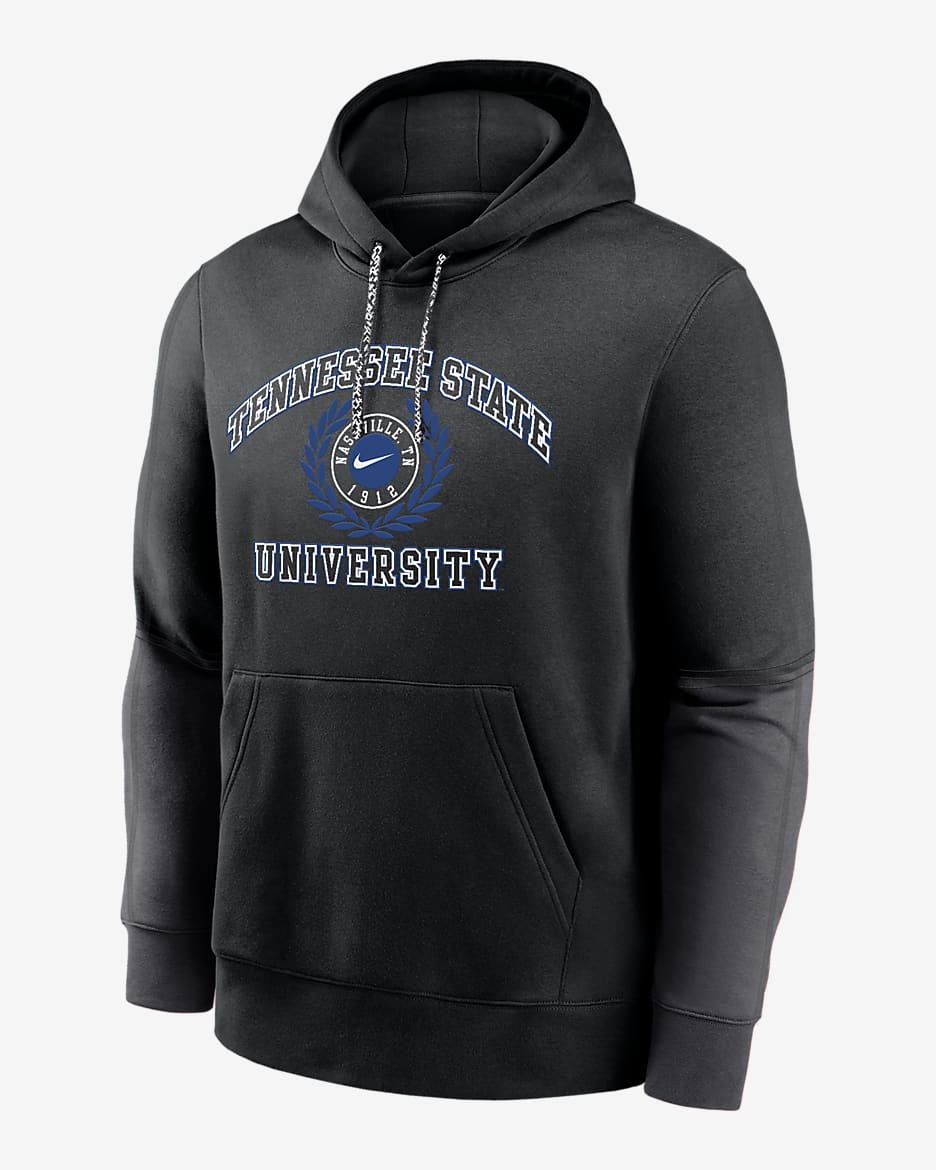 Sudadera con gorro sin cierre universitaria Nike para hombre Tennessee State Club Team Issue - Negro