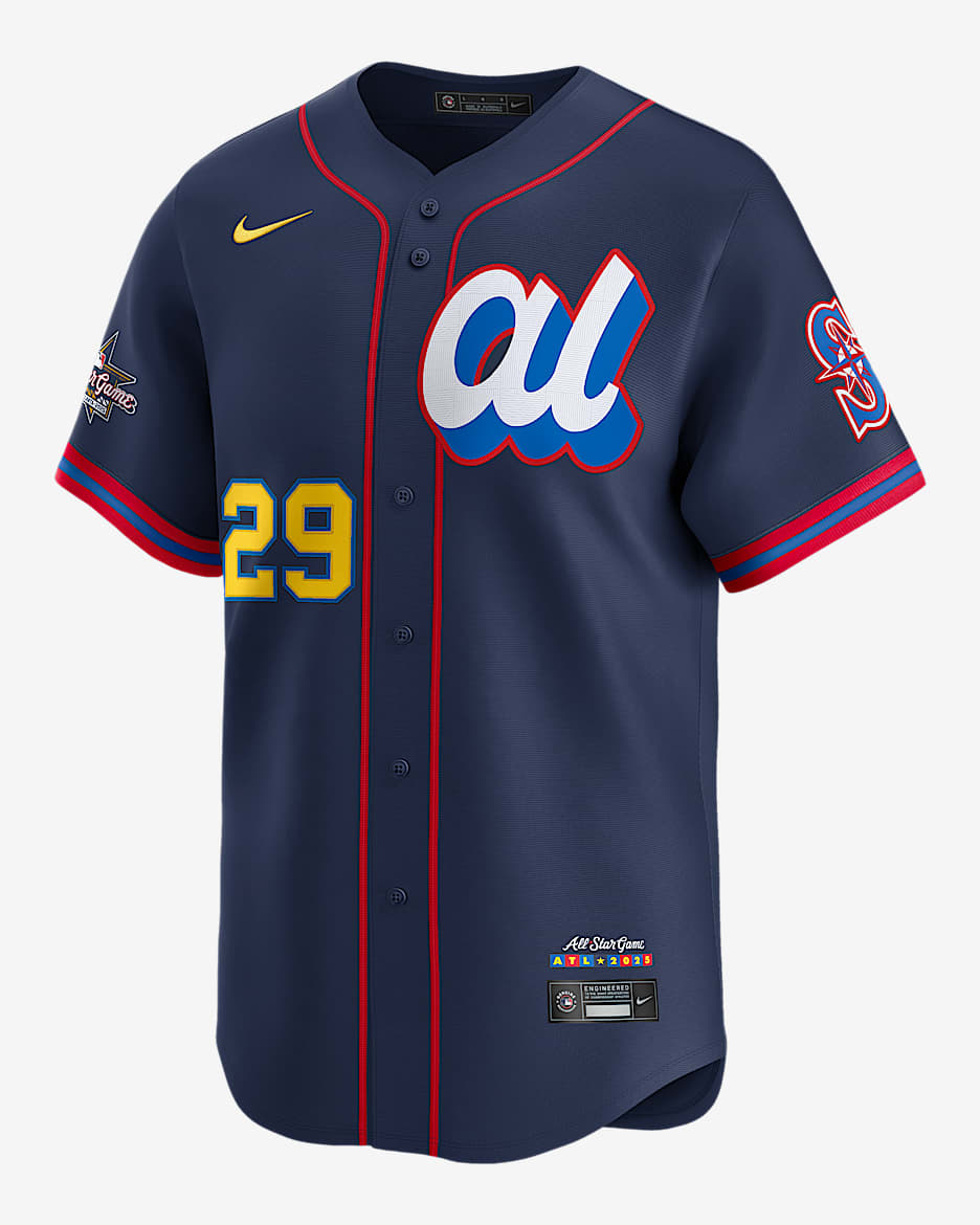 Jersey Nike Dri-FIT ADV de la MLB Limited para hombre Cal Raleigh American League 2025 Home Run Derby - Azul marino