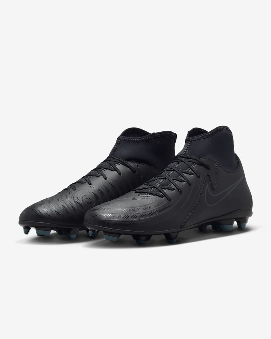 Nike Phantom Luna 2 Club MG høy fotballsko - Svart/Deep Jungle/Svart