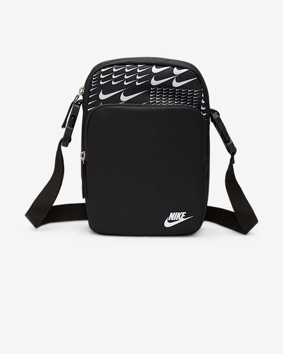 Bolsa bandolera (4 L) Nike Heritage - Negro/Blanco/Blanco