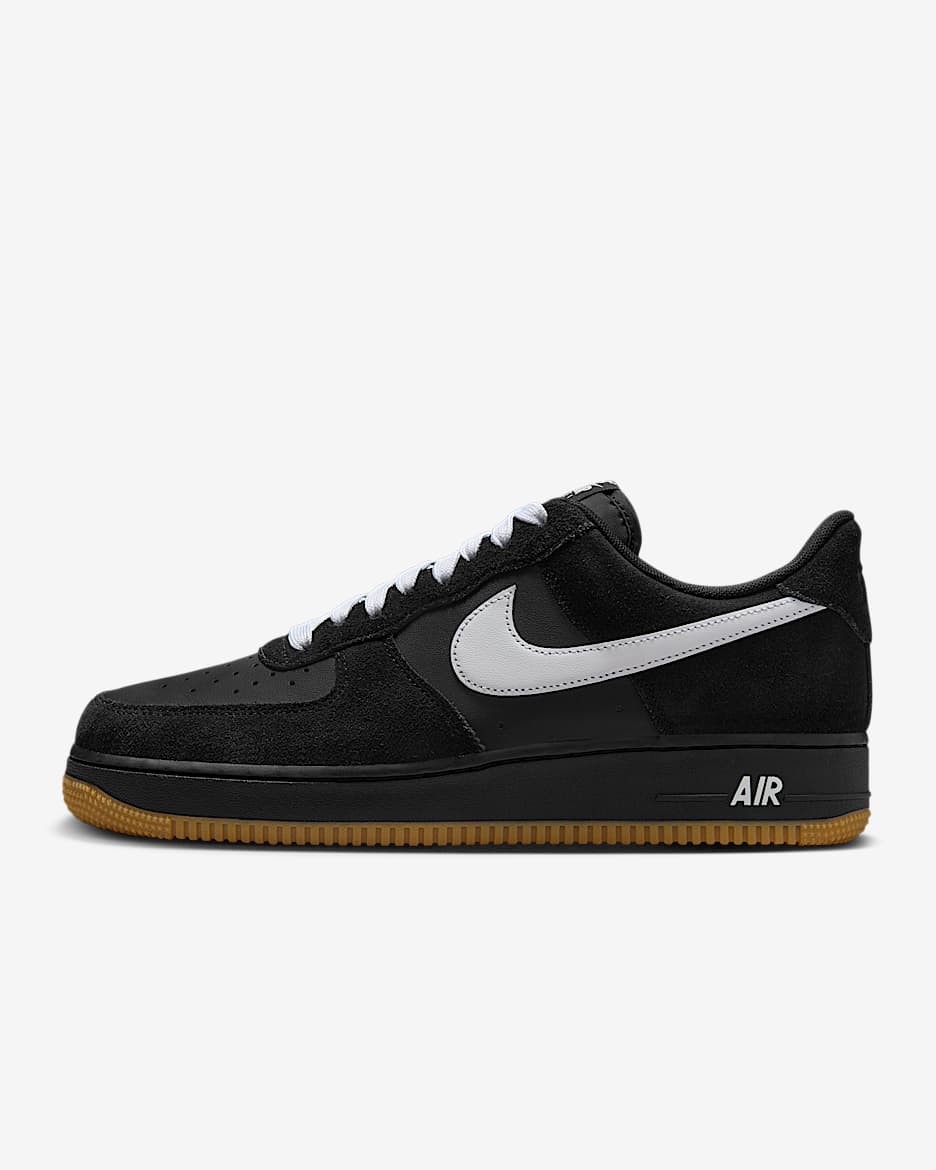 Nike Air Force 1 '07 LV8-sko til mænd - sort/Gum Light Brown/hvid