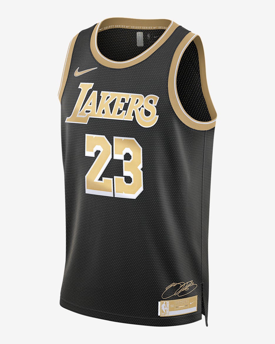 LeBron James Los Angeles Lakers 2024 Select Series Men's Nike Dri-FIT NBA Swingman Jersey - Black/Club Gold