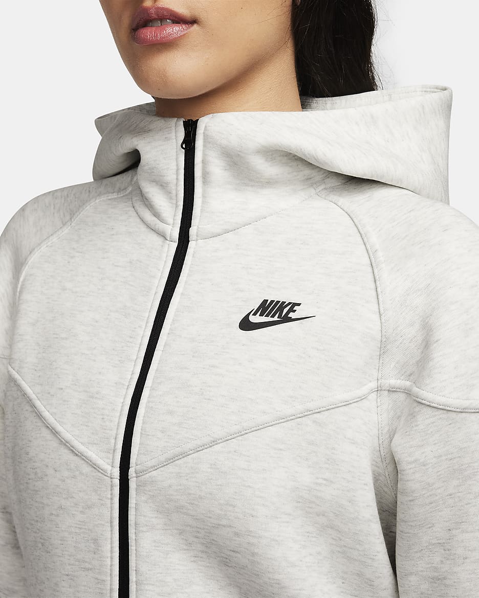 Nike Sportswear Tech Fleece Windrunner Women's Full-Zip Hoodie - Light Grey/Heather/Black