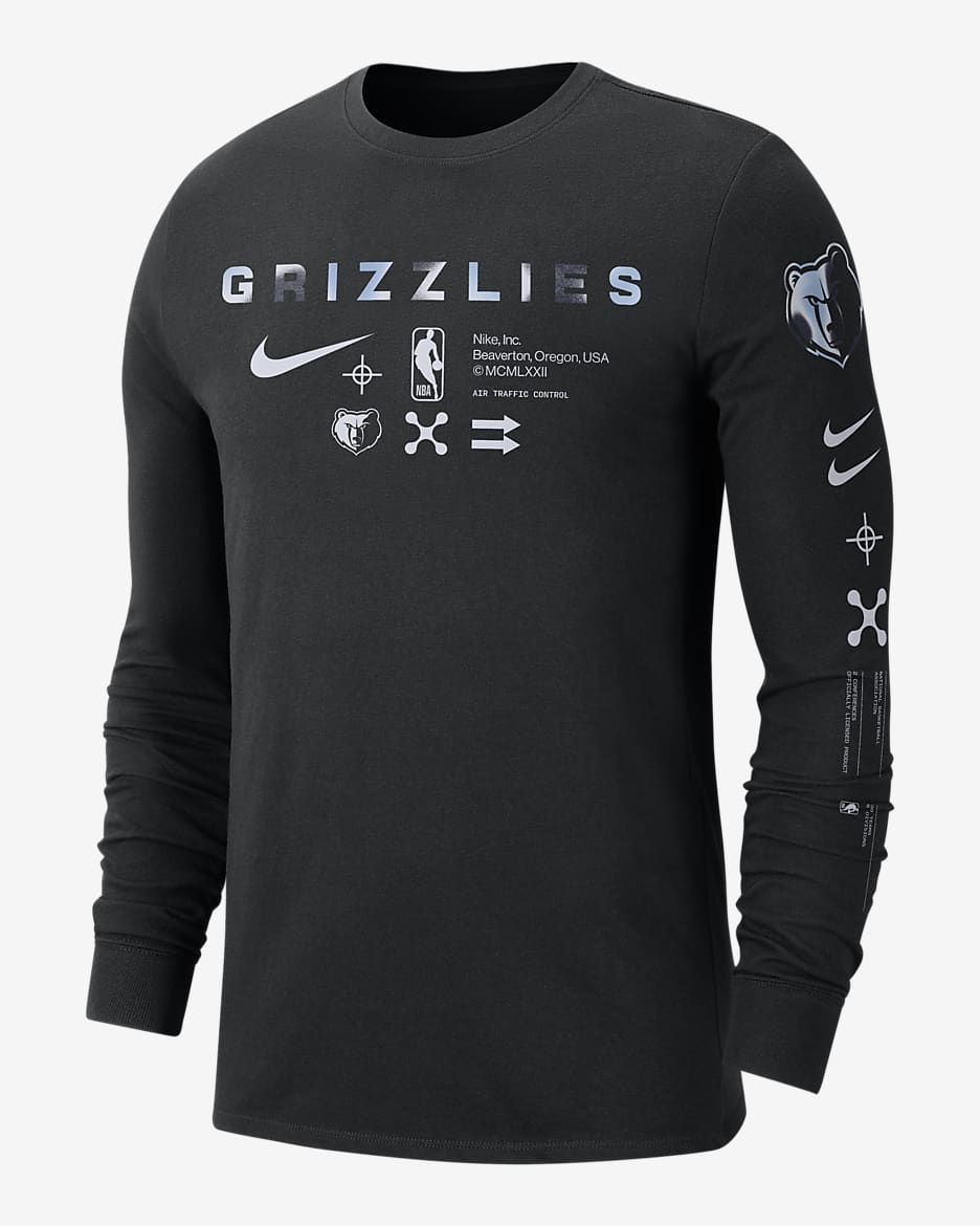 Memphis Grizzlies Men's Nike NBA Long-Sleeve T-Shirt - Black