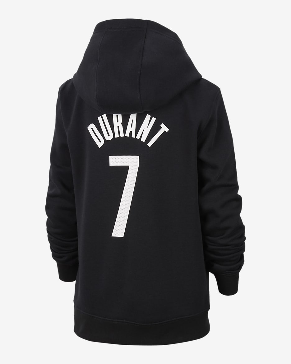 Brooklyn Nets Essential Older Kids' Nike NBA Fleece Pullover Hoodie - Black