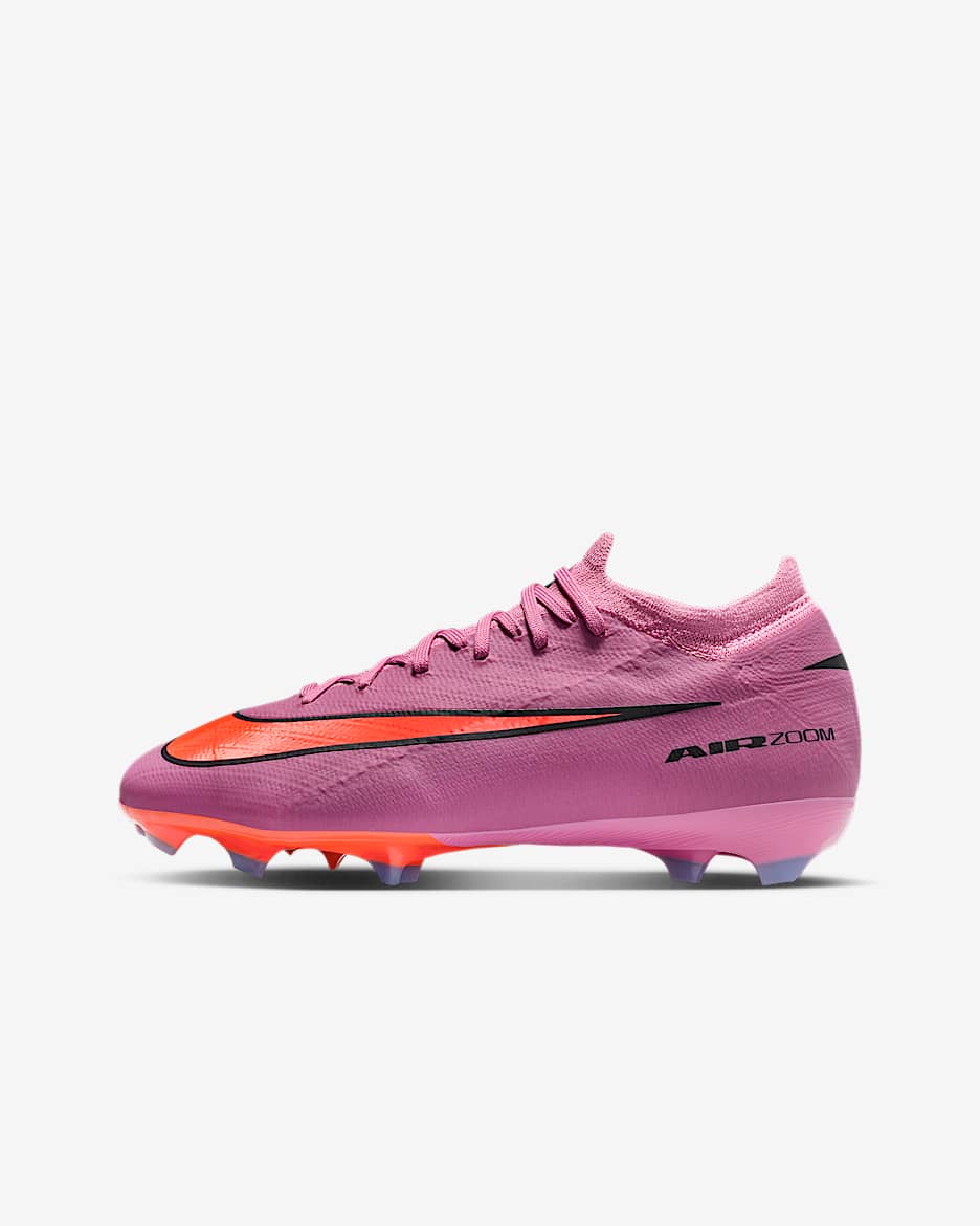 Nike Jr. Mercurial Vapor 16 Pro Little/Big Kids' Firm-Ground Low-Top Soccer Cleats - Magic Flamingo/Total Crimson/Black